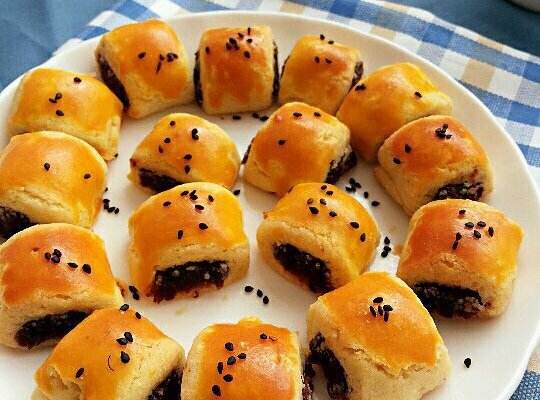 星丰厨房之可口小食:豆沙酥排的做法